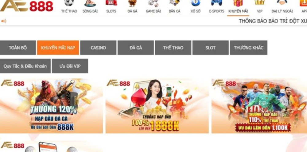 Khuyến mãi AE88 có các chương trình dành cho tài xỉu MD5