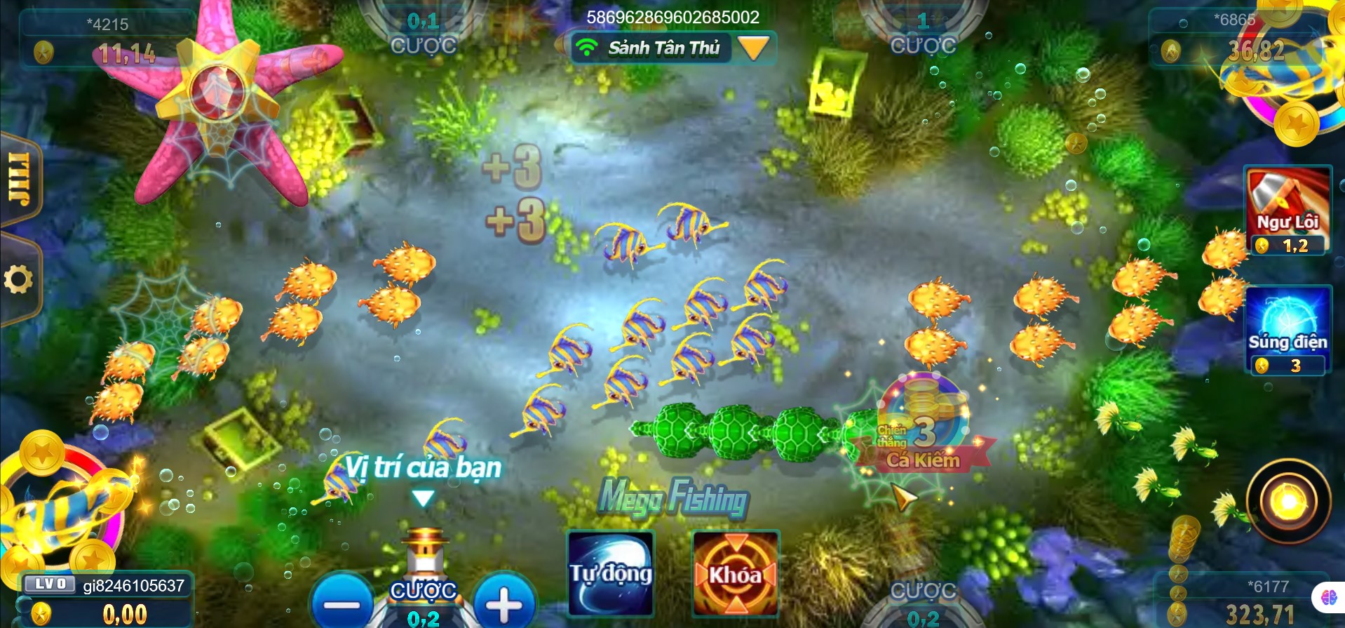 Giao diện Bắn cá vương giả